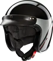 Redbike RB-804 Evolution, open face helmet , color: Black/Silver , size: XXL