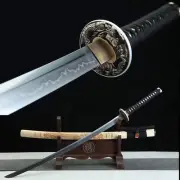 Clay Tempered T10 Steel Razor Sharp Japanese Samurai Sword Katana Ox Horn Saya