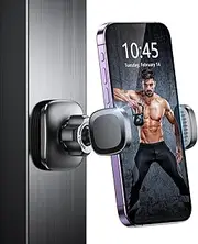 iBytoc Magnetic Phone Holder for Gym, 360° Rotatable Workout Record Mount, Compatible with All Smartphones 4.7-7", Thick Cases Friendly, for Any Metal Surface