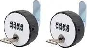 Operitacx 2pcs Key Double Lock Cylinder Lock Durable for Cabinets Tool Boxes Combination Settings for Enhanced Security