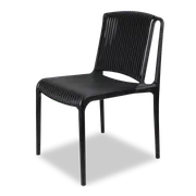 Paros UV Plastic Outdoor Chair (PP) in Midnight Black