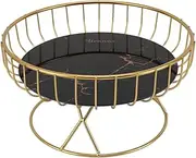 Metal Wire Basket, Gold Bowl for Kitchen Counter, Holder Stand Storage Baskets for Countertop, Home Decor, Table Centerpieces (S White Background with Gold/262