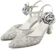 RANDA(ランダ) PD35042 Women's Flower Collection 2-Way Flower Motif Ankle Strap Pumps