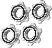 BIUDECO 4pcs Dumbbell Nut Barbell Clamp Anti- Nut Kettlebell Barbell -Lock Collars Dumbbells Buckle for Barbell -Lock Nut Collar Barbell Fixing Nut Grip Lifting White Cast Iron
