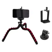 11 inch Flexible Spider Tripod with GoPro Mount and SmartPhone Holder