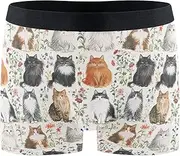 [FRODOTGV] Aesthetic Forests Cats Mens Boxer Briefs Shorts Running Underwear for Men Compression Boxer Para Hombre
