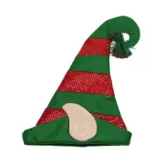 Northlight 22" Green Red Christmas Elf Hat Costume Accessory One Size
