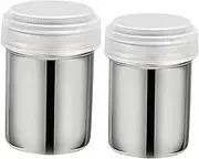 OKUMEYR Stainless Steel Reusable Powder Shaker Cocoa Sugar Flour Shaker Duster for Baking Home Kitchen