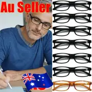 Mens Ladies Wayfarer Frame Magnifying Reading Glasses Nerd Spectacl 1/5/6 PaiNW