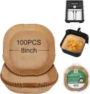 Air Fryer Liners Disposable for Instant Pot Vortex plus 6QT XL Air Fryer, 100Pcs