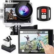 icefox Action Camera 4K Underwater Camera External Microphone Waterproof 40M Ultra HD 20MP Camera 170° Ultra Wide Angle WiFi Camcorder Stabilisation with Dual 1350 mAh Battery