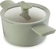 BergHOFF Leo Balance Ceramic Casserole Pot with Lid, 20 cm / 3.1 Litre, Sage