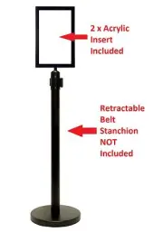 Sign Frame, SIZE 11" x 17" Portrait, VIP CROWD CONTROL