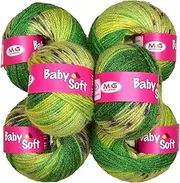 SIMI ENTERPRISE 100% Acrylic Wool Red (12 pc) Baby Soft 4 ply Wool Ball Hand Knitting Wool/Art Craft Soft Fingering Crochet Hook Yarn, Needle Knitting Yarn Thread Dye HHB