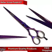 Hairdressing Scissors Razor Edge Hair Cutting Scissors 6.5" Purple Color