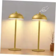 2 Pack Led Cordless Table Lamp: Modern Portable Desk Lamp for Gold
