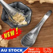 Silver Stainless Steel Lemon Zester Ginger Grater Garlic Grinding Tool Spoon SW