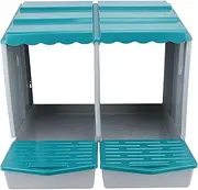Chicken Nesting Box, Comfortable Secure Sheltered Space for Hens Ducks Poultry, Easy Assembly (2 Compartment)