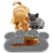 Paw Shape Dog Cat Litter Mat Puppy Kitty Dish Feed Bowl Tray Tidy Clean GIFT AU