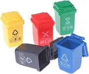 5pcs Miniature Waste Bin Mini Trash Can Model for Doll House Realistic and Decorative Great for DIY Decor
