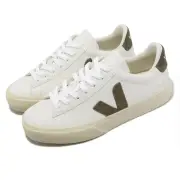 【VEJA】休閒鞋 Campo Chromefree Leather 女鞋 白 墨綠 皮革 奶油底 經典 小白鞋(CP0502347A)