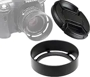 Fotasy Metal 58mm Vented Lens Hood, 58mm Metal Hood, 58mm Lens Hood for Fuji Leica Leitz Panasonic Olympus Panasonic Sony Lens, 58mm Screw-in Hood