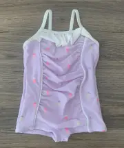 Janie and Jack Baby Girls Pineapple Bathing Suit Purple 6 to 12 Months New