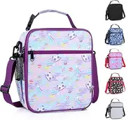 Kids Insulated Lunch Box Bag, Thermal Picnic Cool Bags with Adjustable Strap for Adults Children Women Men Boys Girls School Work(Panda)