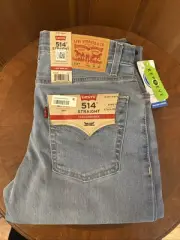 Levi’s 514 Boys Straight Jeans Regular Fit Blue Size 16 Reg 28w X 30 NEW
