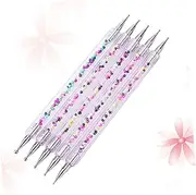 minkissy Professional Nail Art Tools 5pcs Dotting Pen Rhinestones Picker Manicure Dotting Tools Nail Point Pen for Home and Professional Use