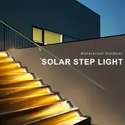 Solar Deck Lights Motion Sensor Step Stair Lights, Waterproof Outdoor Stair Step Lights Auto On/off Solar Lights for Steps Stairs Porch Yard Patio Pathway Deco
