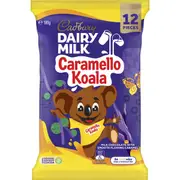 Cadbury Milk Chocolate Caramello Koala Share Pack 12 Mini Bars 180g