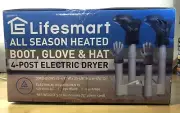 Lifesmart Boot Glove Hat Electric 4-Post Dryer With Timer Removes Odor NEW NIB