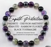 EMPATH PROTECTION SPIRITUAL HOLISTIC HEALING CRYSTAL-GEMSTONE 8MM BRACELET