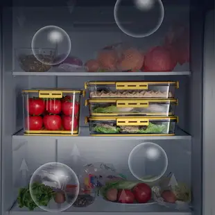 創意冰箱保鮮盒廚房整理計時冷凍密封大容量收納盒塑料透明保鮮盒