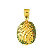 14K Gold 11MM Mollusk Shell Charm