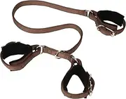Weaver Equine 3-Way Brown Horse Hobble, Snug Felt Lined Nylon Hobble with Nickel Plated Hardware, Adjustable Horse Hobbles to Curb Pawing, Kicking