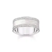 THOMAS SABO Band Ring with Cold Enamel And Stones