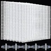Lainballow 8 Pcs Aquarium Fish Tank Divider, Plastic Egg Crate, Aquarium Filter Bottom Tray, Fish Tank Isolation Board, Fish Tank Separator with 10 Pcs Suction Cups, 11.8 × 11.8 in