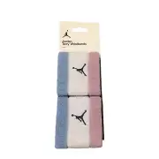 JORDAN Jumpman Terry Wristbands Pastel Blue Mauve Set of 2
