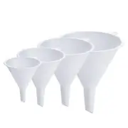 Plastic Funnel Set of 4-2” to 5” Funnels for Filling Bottles, Kitchen Use, Ca...