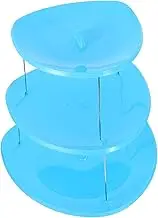 HEALLILY Cake Stand Tray Tiered Serving Stand Dessert Table Stands Cake Holder Stand Table Cake Stand Perfume Stand Organizer Stand Riser Cake Display Stand Dessert Stand Plastic Blue