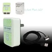 20X 4 USB PORTS HOME WALL ADAPTER+6FT CABLE POWER CHARGER BLACK GALAXY TAB NOTE