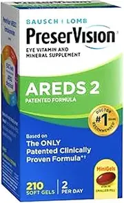 Bausch + Lomb Preser-Vision AREDS 2 Formula Supplement (210ct), Lutein Nutritional Supplements,Carotenoids Nutritional Supplements by Brand Preser-Vision