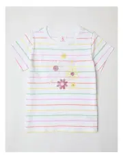 [Milkshake] Daisy Sequin T-shirt in White