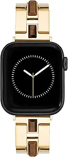 [Anne Klein] Gemstone Fashion Bracelet for Apple Watch, Secure, Adjustable, Apple Watch Replacement Band, Fits Most Wrists, Brown
