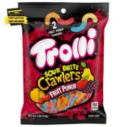 Sour Brite Crawlers, Candy, Fruit Punch, Sweet and Sour, Gummy Worms, 5 Oz ⭐️⭐️⭐