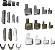 SHINEOFI Metal Zipper Accessories 4 Sizes (3/5/8/10) Zipper Head Sliders Retainer Stop for Coat Bag Tent Repair
