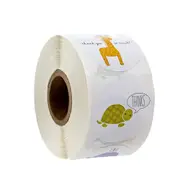 500 pcs/roll Party Thank You Stickers Elegant Designs Cartoon Labels For Small Business Floral Designers Artist Shipping Sticker