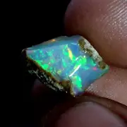 06.40Ct Natural Ethiopian Opal Rough Specimen AA+ "Play Of Color" Excellent Gems
